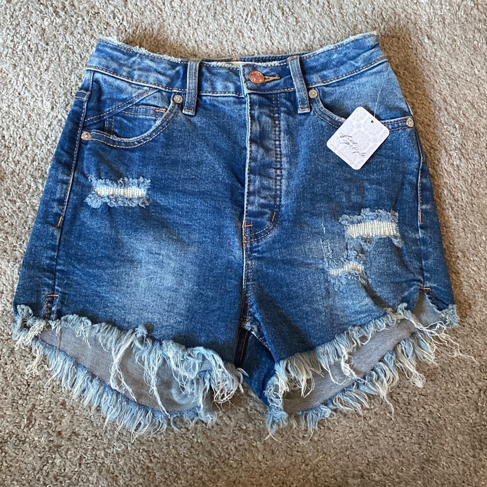 Free People Crvy Jean Shorts